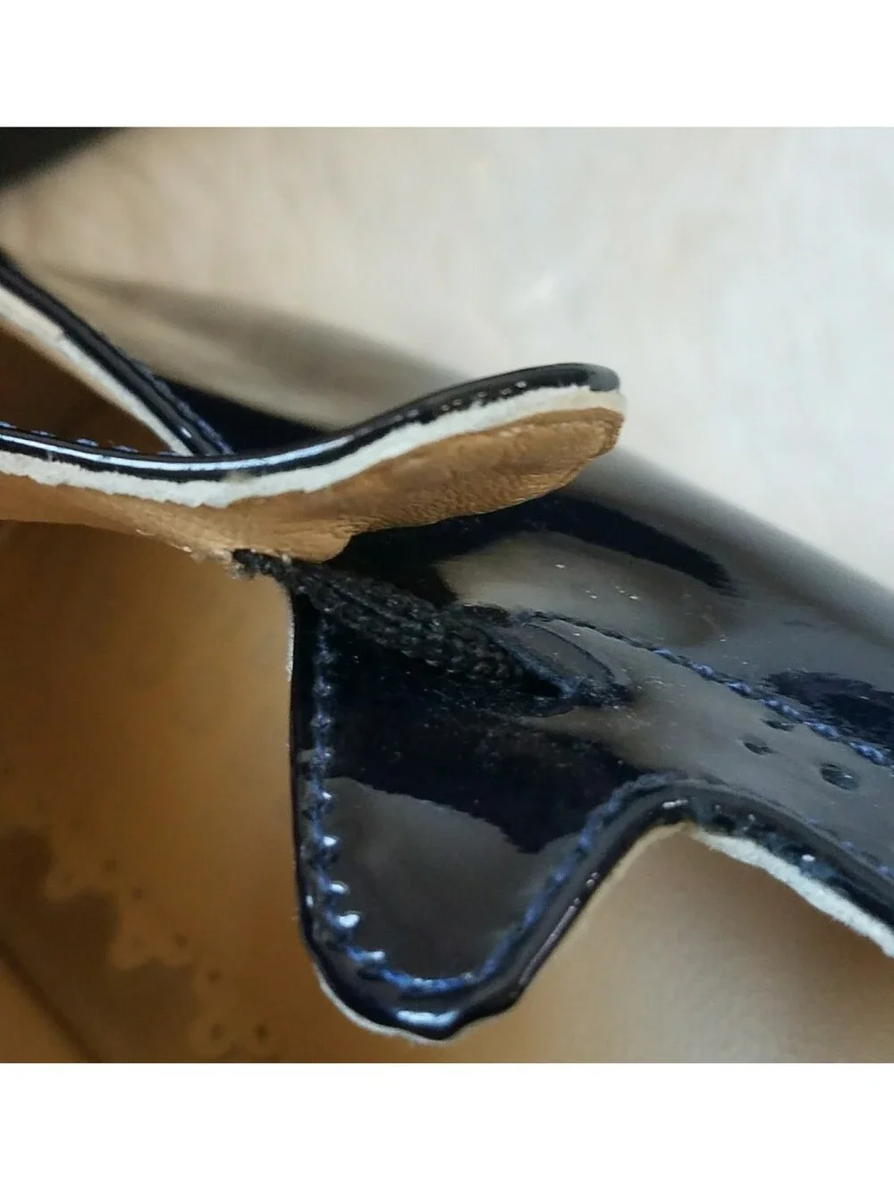 Mini Boden Girls Navy Patent Mary Jane Shoes